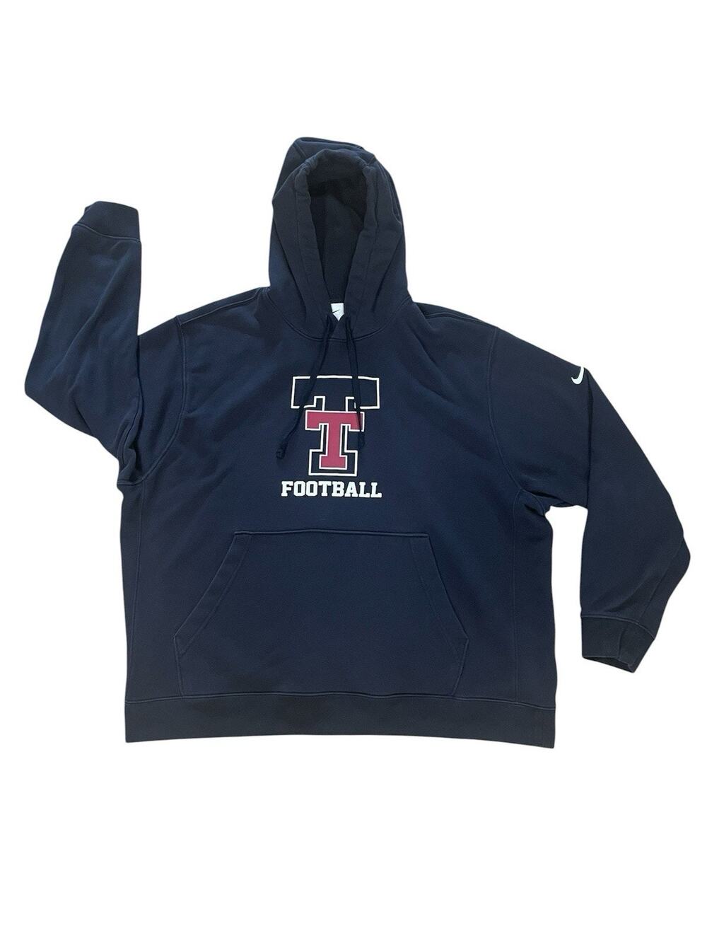 Nike Texas Tech Football Fleece Pullover Hoodie Black Men's Sz -2XL NCAA College